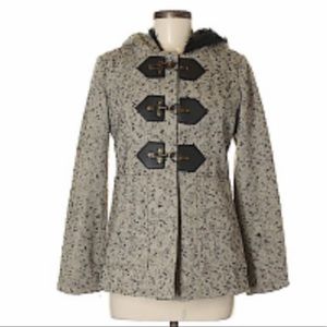 Buckle Brown Pea Coat